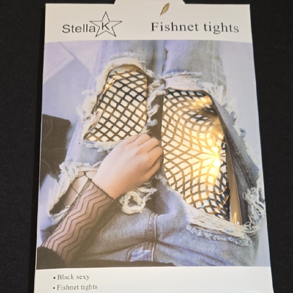 Stellah Black Fishnet Hosiery